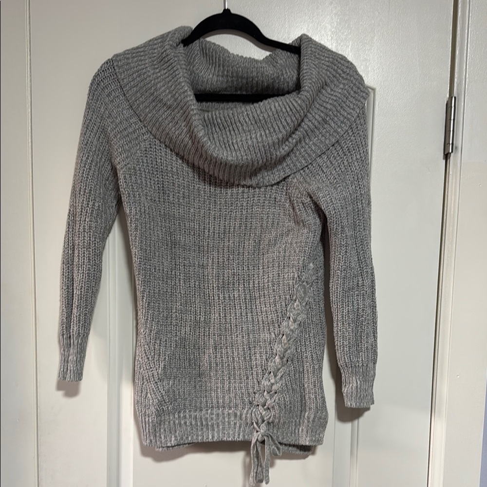Gray Cowl Neck Sweater Jessica Simpson